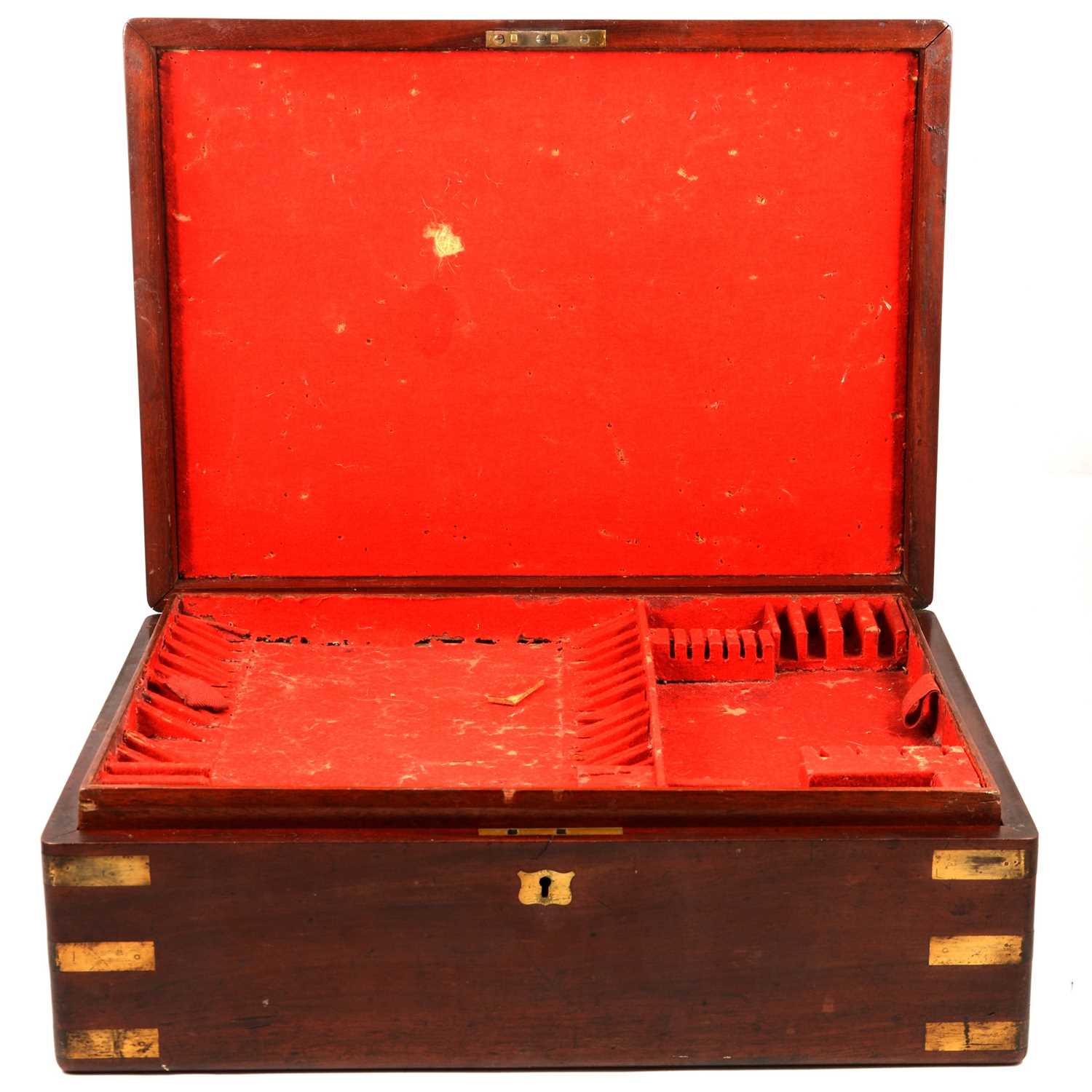 Lot 451 - Victorian mahogany canteen box