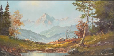 Lot 339 - Kathleen Caddick, Late Autumn, and an Alpine landscape