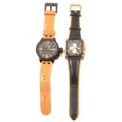 Lot 327 - Two gentleman's fashion wristwatches.