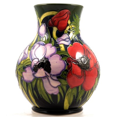 Lot 1 - Emma Bossons for Moorcroft - an Anemone Tribute design baluster vase, 23.5cm