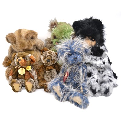 Lot 233 - Charlie Bears, seven including Luna, Dolce etc.