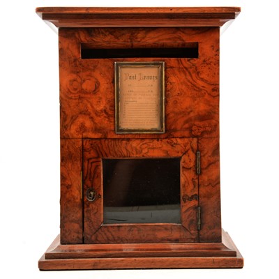 Lot 156 - Victorian figured walnut Country House letterbox