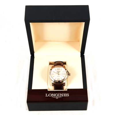 Lot 278 - Gent's stainless-steel Longines Conquest Quartz wristwatch