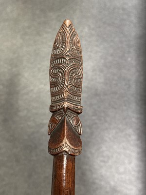 Lot 134 - A New Zealand Maori hardwood Taiaha staff