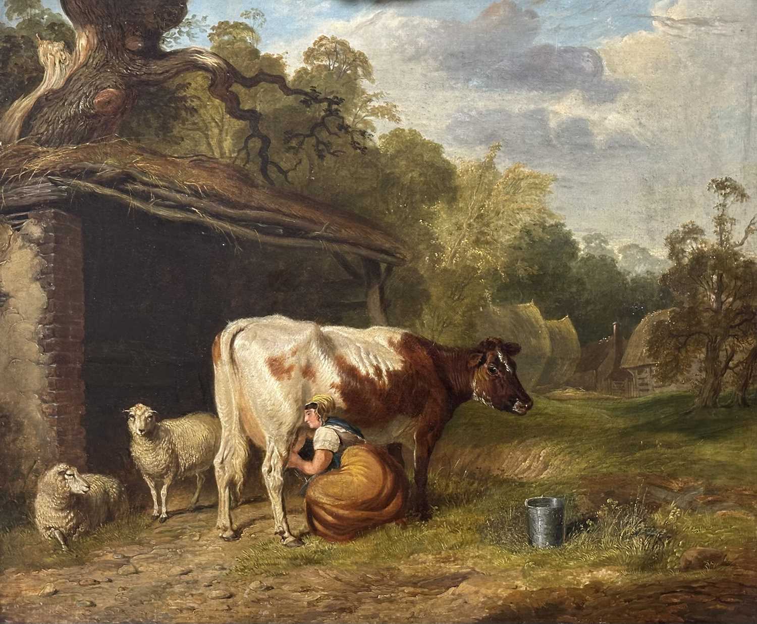 Lot 408 - English school, Milking time.