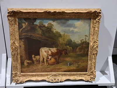 Lot 408 - English school, Milking time.