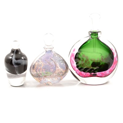 Lot 46 - Three studio glass perfume bottles