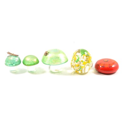 Lot 1 - Collection of five modern glass paperweights