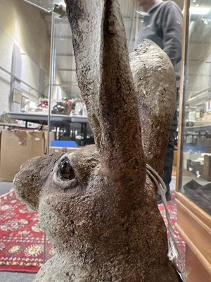 Lot 115 - Julie Wilson, two large ceramic Hare sculptures