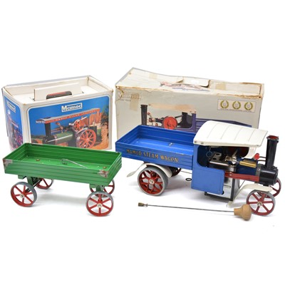 Lot 280 - Mamod SW1 steam wagon, Mamod OW1 open wagon, both boxed