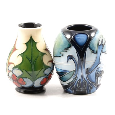 Lot 53 - Philip Gibson and Emma Bossons for Moorcroft Pottery - two small vases.
