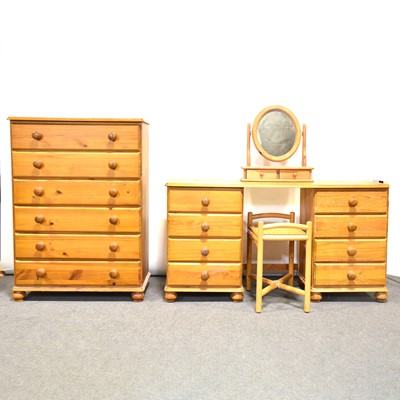 Lot 448 - Modern pine bedroom suite, etc.