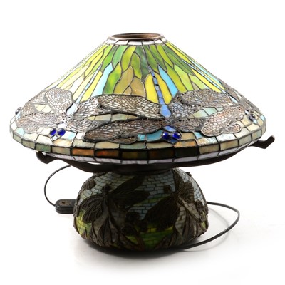 Lot 275 - Tiffany style Dragonfly table lamp