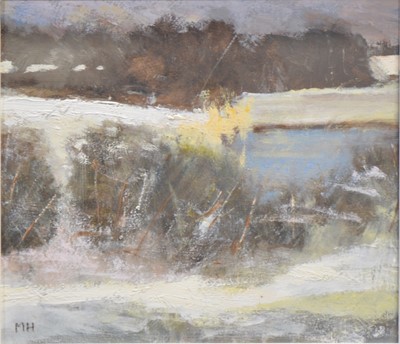 Lot 325 - Michael Harrison, Hedgerows in snow