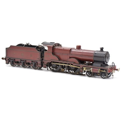 Lot 293 - O gauge finescale scratch-built locomotive and tender, believed to be made by J. S. Beeson