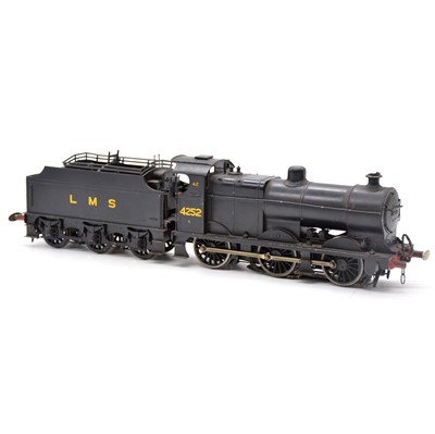 Lot 294 - O gauge finescale scratch-built locomotive and tender, believed to be made by J. S. Beeson