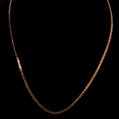 Lot 164 - Two 9 carat yellow gold necklaces.