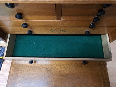 Lot 172 - Moore & Wright engineers tool chest / box, with inner drawers