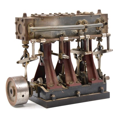 Lot 1 - A scale model of a maritime triple expansion live steam engine