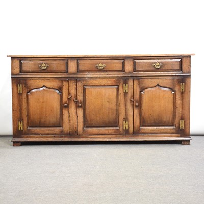 Lot 375 - Oak dining chairs and sideboard, Titchmarsh & Goodwin