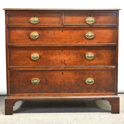 Lot 418 - Georgian oak chest of drawers