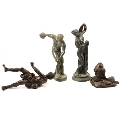 Lot 133 - After the antique, Discobulos, and two other sculptures