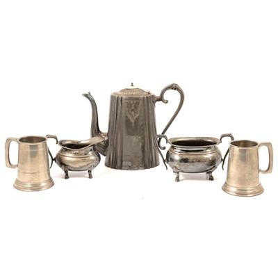 Lot 178 - A collection of silver-plated and pewter wares