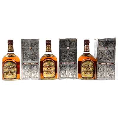 Lot 302 - Chivas Regal, 12 year old, blended Scotch whisky - 3 bottles