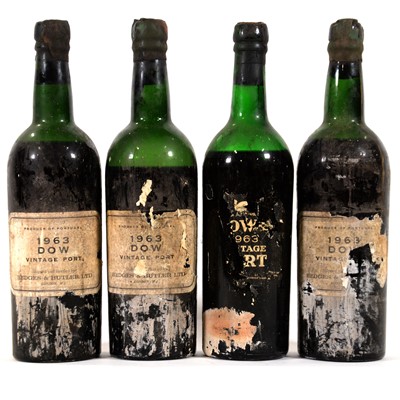 Lot 5 - Dow's 1963 vintage port - 4 bottles