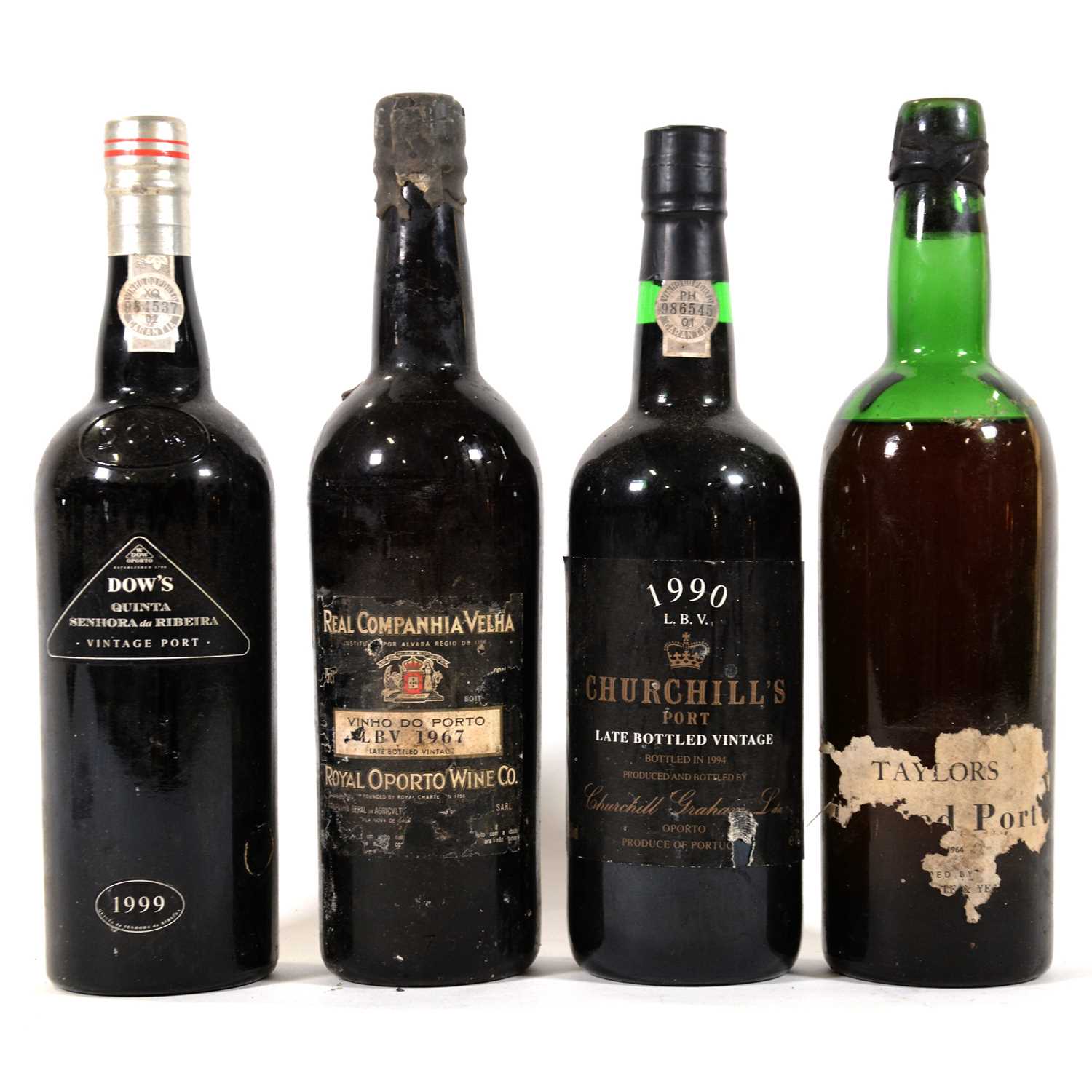 Lot 285 - Four assorted bottles of vintage port
