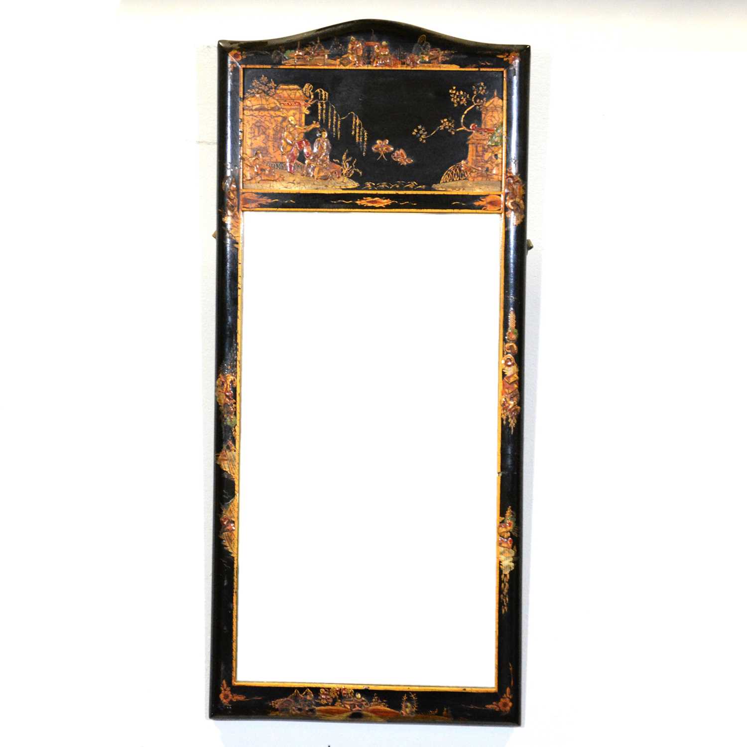 Lot 535 - Wall mirror, chinoiserie style frame