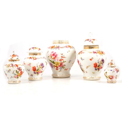 Lot 105 - Collection of Bavarian porcelain vases and covers