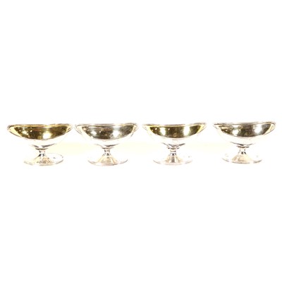 Lot 730 - Set of four George III silver salts