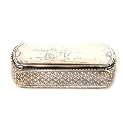 Lot 278 - Continental silver and niello snuff box