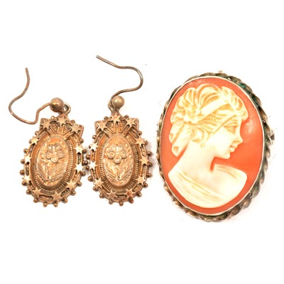 Lot 388 - A yellow metal pocket watch, gold wristwatches, two other wristwatches, and silver jewellery.