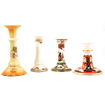 Lot 109 - Collection of ceramic candlesticks and other decorative ceramics