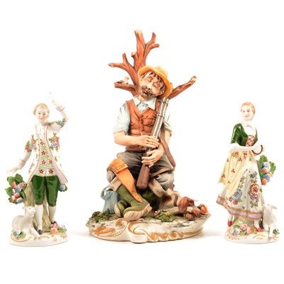 Lot 104 - Assorted Continental ceramic figures