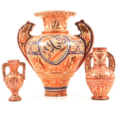 Lot 83 - Small collection of Hispano Moresque pottery vases and bowls