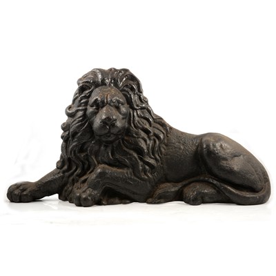 Lot 184B - Victorian cast iron fireside lion