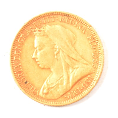 Lot 312 - A Gold Full Sovereign Coin, Victoria 1894.