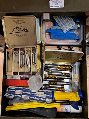 Lot 169 - Set of steel tool draws, steel bar, nuts and bolts