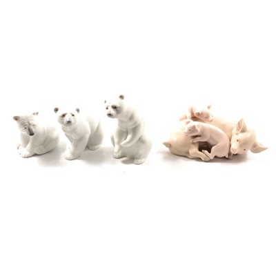 Lot 30 - Ten Lladro animal figurines.