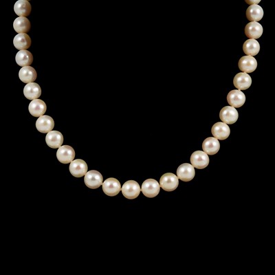 Lot 279 - A cultured pearl necklace.