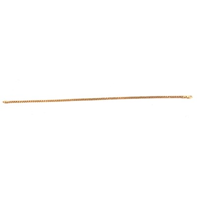 Lot 161 - A 9 carat yellow gold chain necklace.