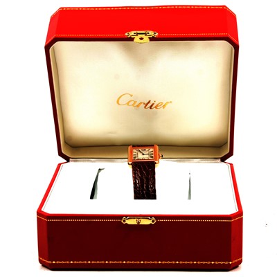 Lot 367 - Cartier - a lady’s Tank wristwatch.