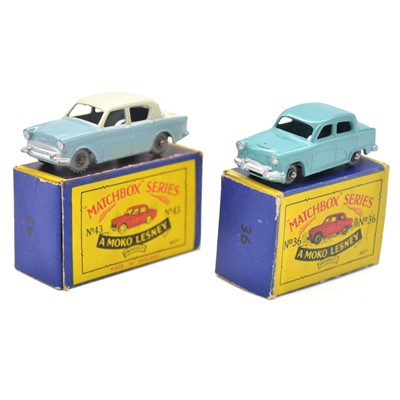 Lot 175 - Matchbox series die-cast models, including 43 Hillman Minx, 36 Austin A50