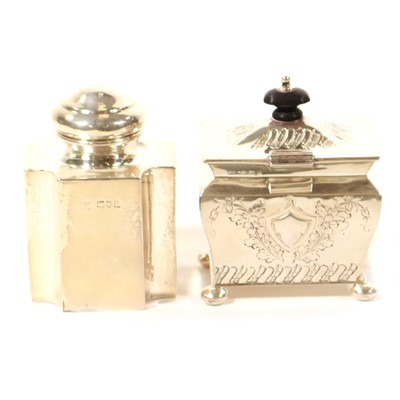 Lot 731 - Two silver tea caddies