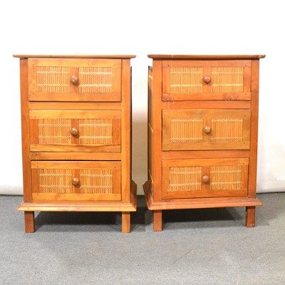 Lot 331 - Hardwood and bamboo bedroom furniture