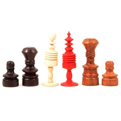 Lot 198 - Three bone part chess sets, etc.