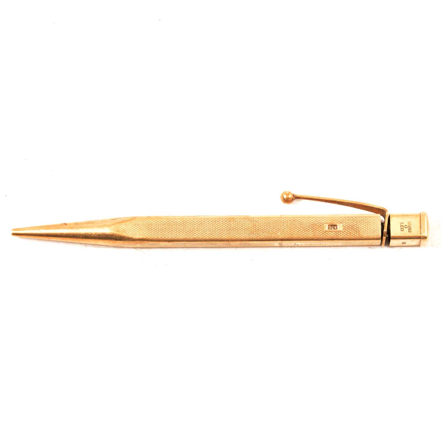 Lot 314 - Yard O Led 9ct gold pencil